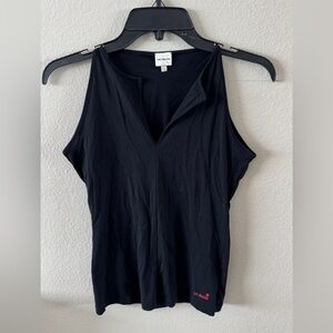 Calvin Klein Jeans Black V-Neck Tank Top